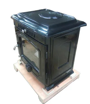 
EPA Approved 1200 Square Feet Cast Iron Wood Burning Stove Enamel Black 