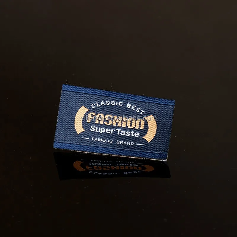 Customize Private High-Density Damask clothing label woven label tag for garment