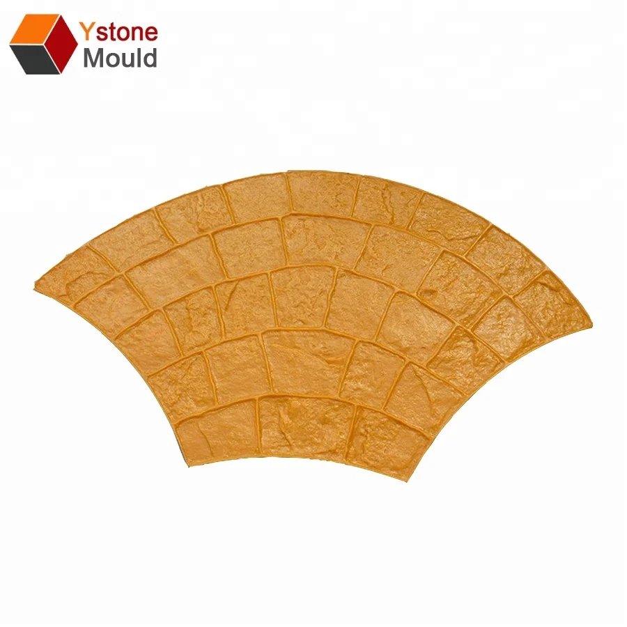 Natural looking slate rubber roller stamp concrete