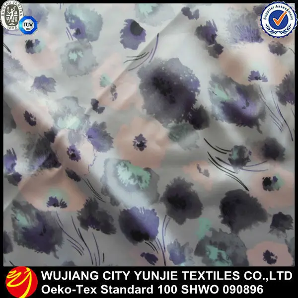 Fashional Satin 100 % Polyester silk Fabric For Dress