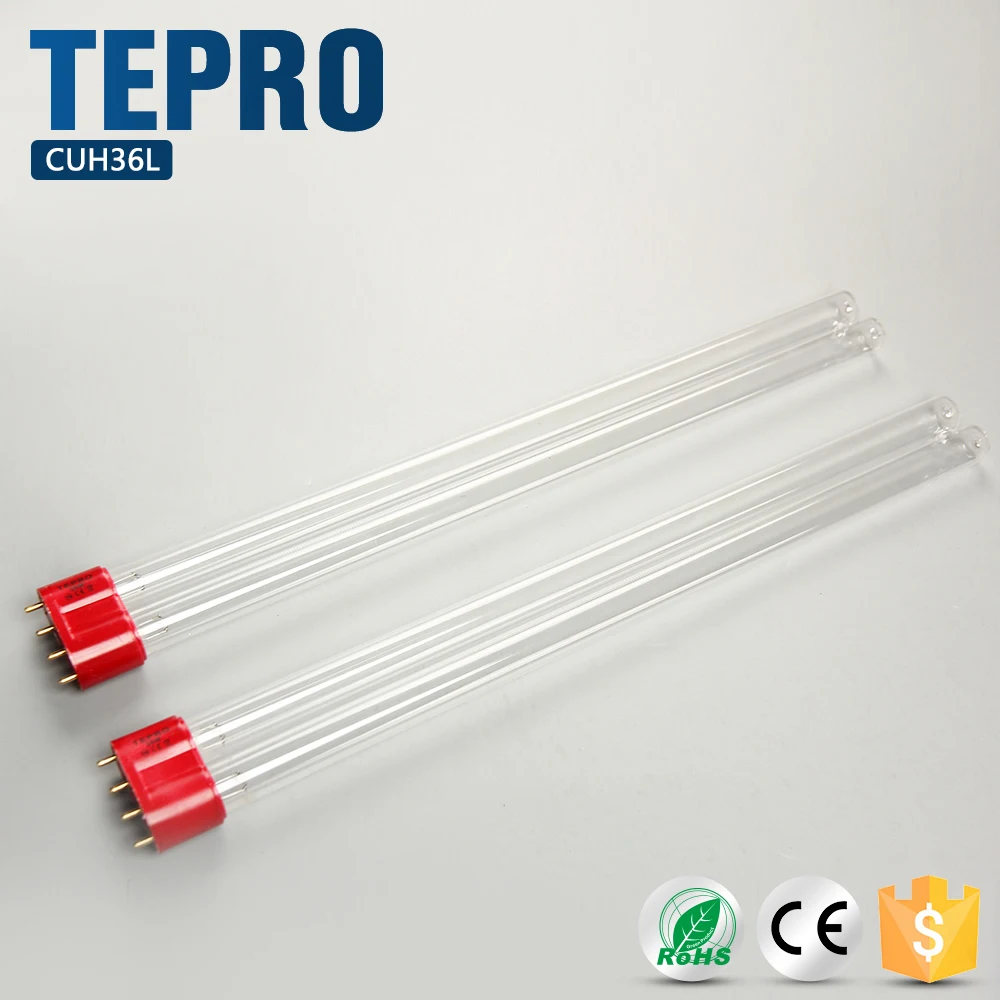 H тип бактерицидным трубка озона Бесплатная 17 мм UV-C стерилизатор свет 36 Вт 55 Вт 60 Вт 95 Вт УФ лампы для бассейна