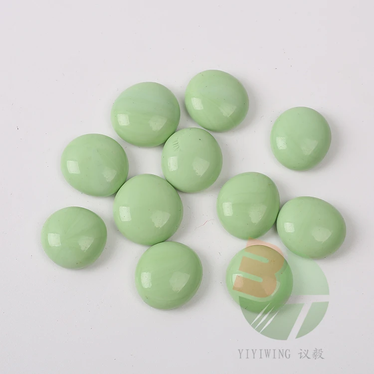 500g 28-32mm ceramics white flat glass beads Fire Glass Beads For Fireplace