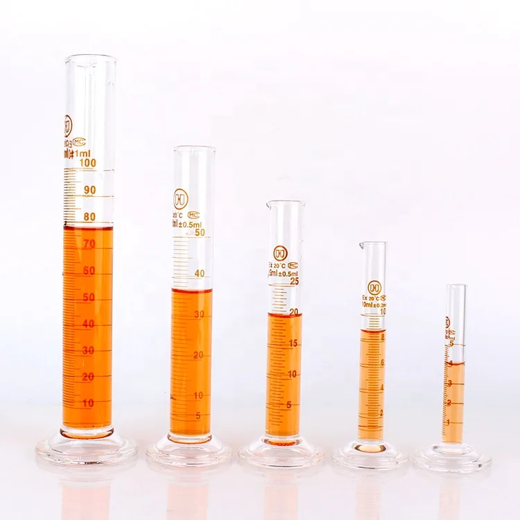 wholesale 5ml 50ml 100ml 500ml 1000ml glass lab pyrex graduated cylinder measuring