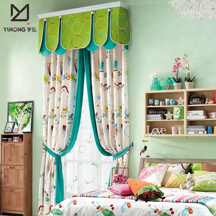 Дизайн моды животных печатных Готовые плотные шторы для ребенка в школу