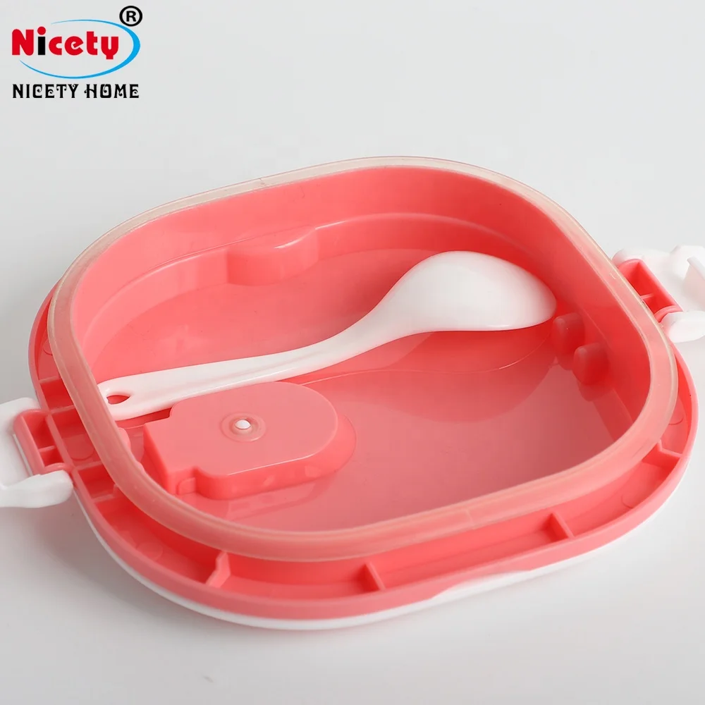 wholesale breathable holes seal 3 layer plastic-steel lunch box sus 201 stackable lunchbox with handle food container