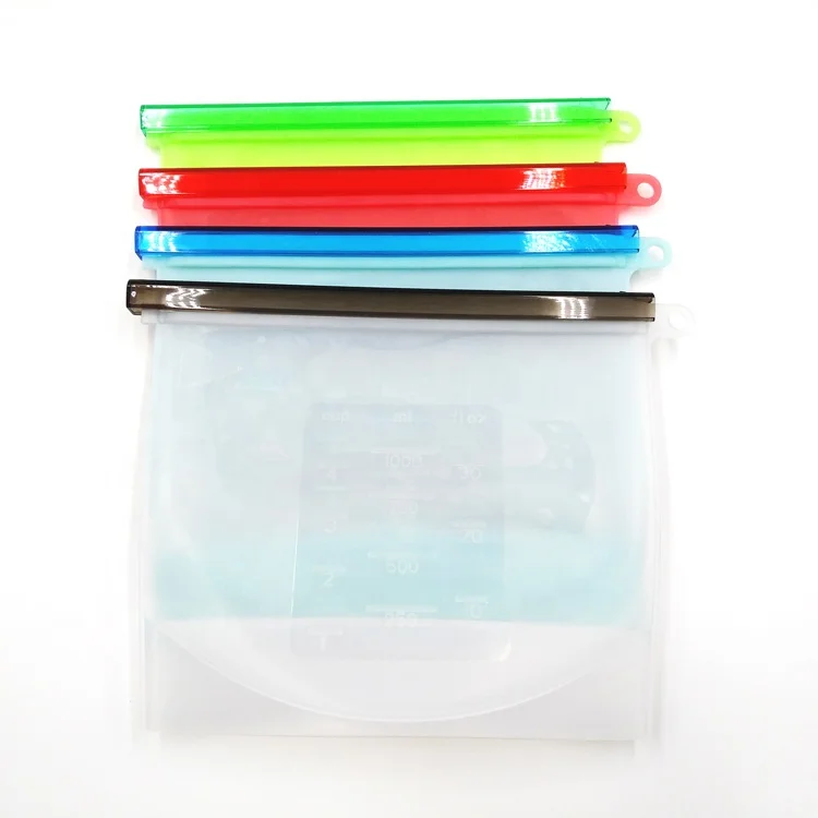 Custom Reusable Freezer Silicone Food Bags for Storage Breast Milk Snack