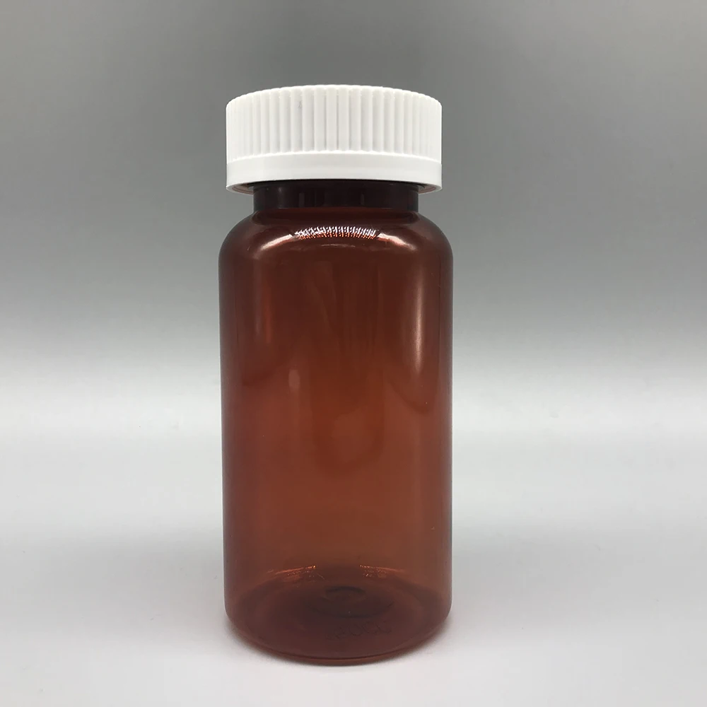 Label print Pharmaceutical 5oz 150ml pet plastic empty capsule bottle with child-proof cap