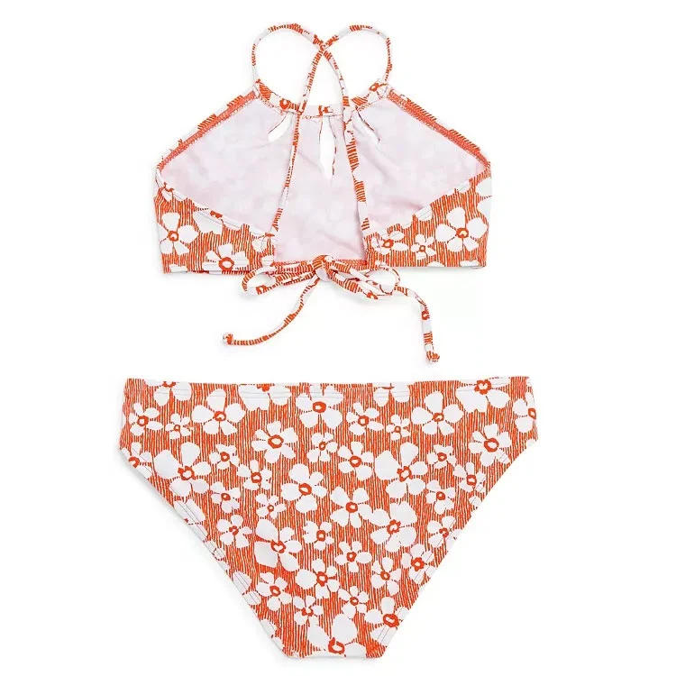 Sublimation printing ethic thong little girl bikini kid swimwear