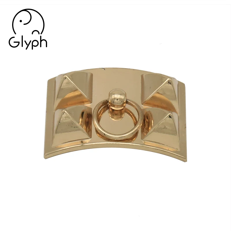 Fashion metal arch shaped belt buckle bend buckle custom with ring