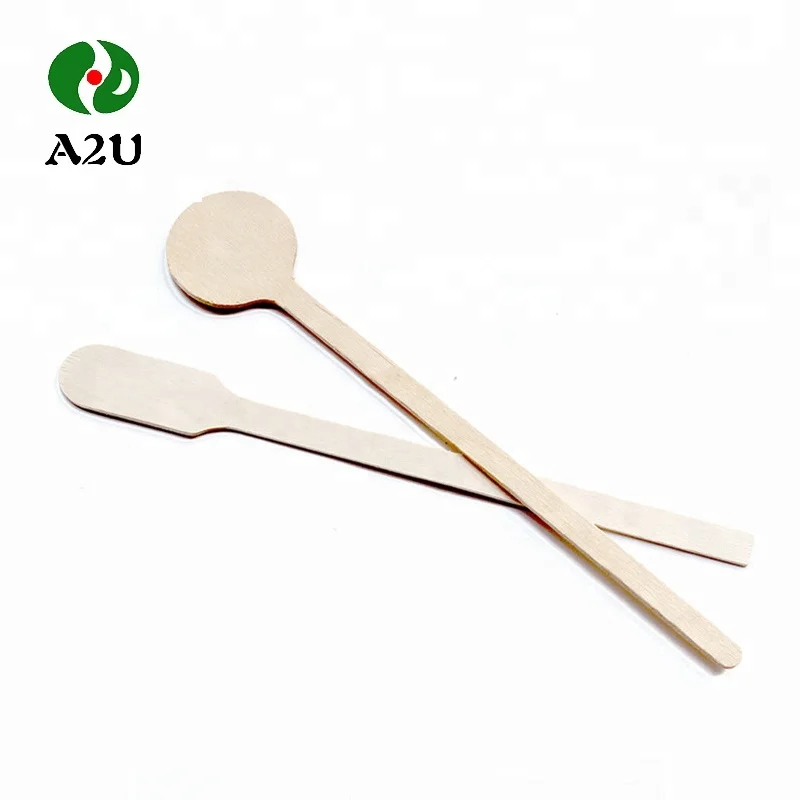 Eco-friendly Wooden round head paddle coffee stirrer