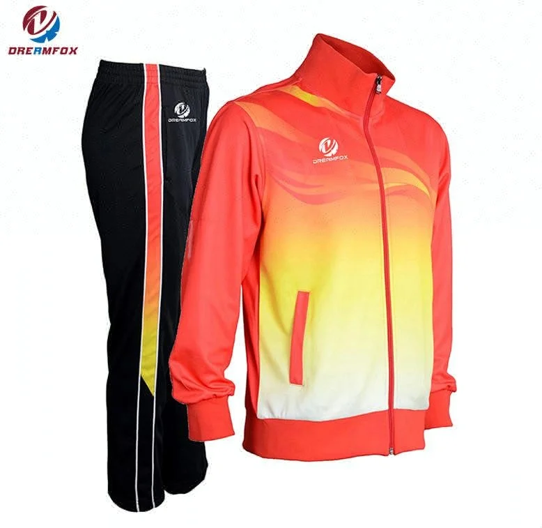 Full Custom Soccer tracksuit 2018 soccer training tracksuit sublimated wholesale kids warm up tracksuit