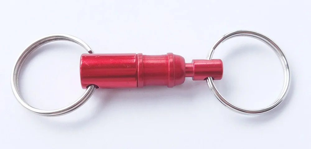 
promotional custom metal pull apart keychain detach pull apart key ring 