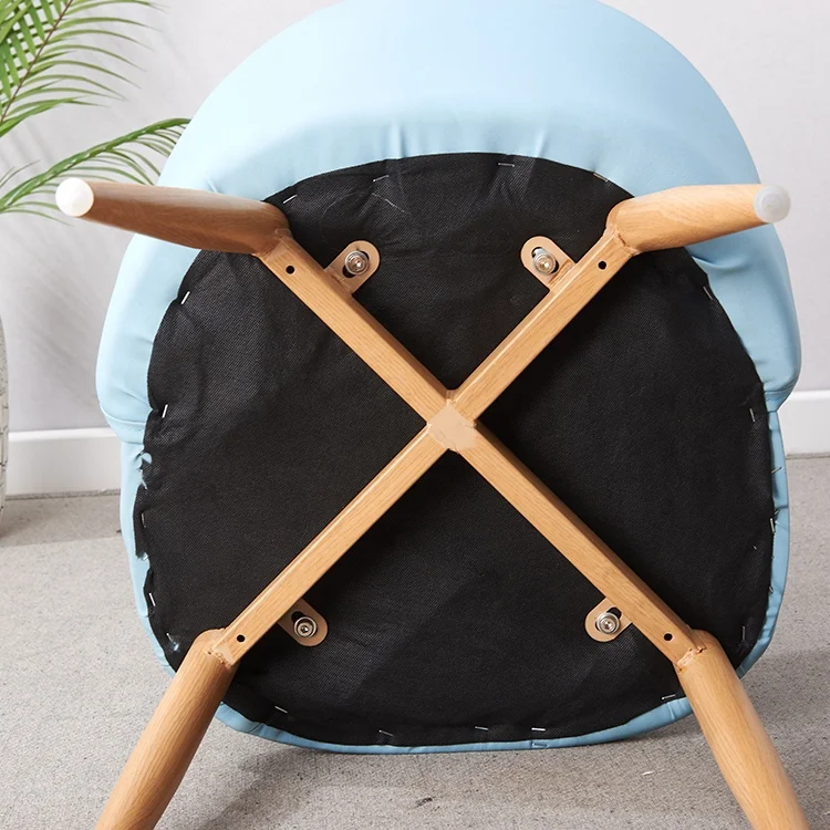 
Factory sale modern blue fabric outdoor cafe chair for coffee 