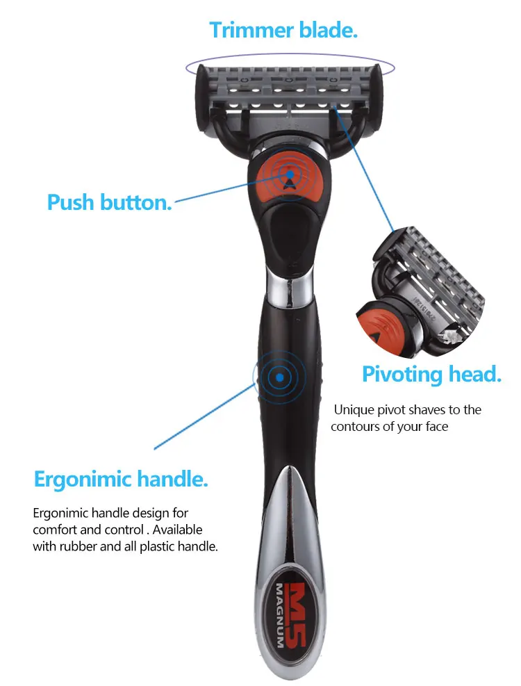 5 Blade Razor System with One Trimmer- Razor Set