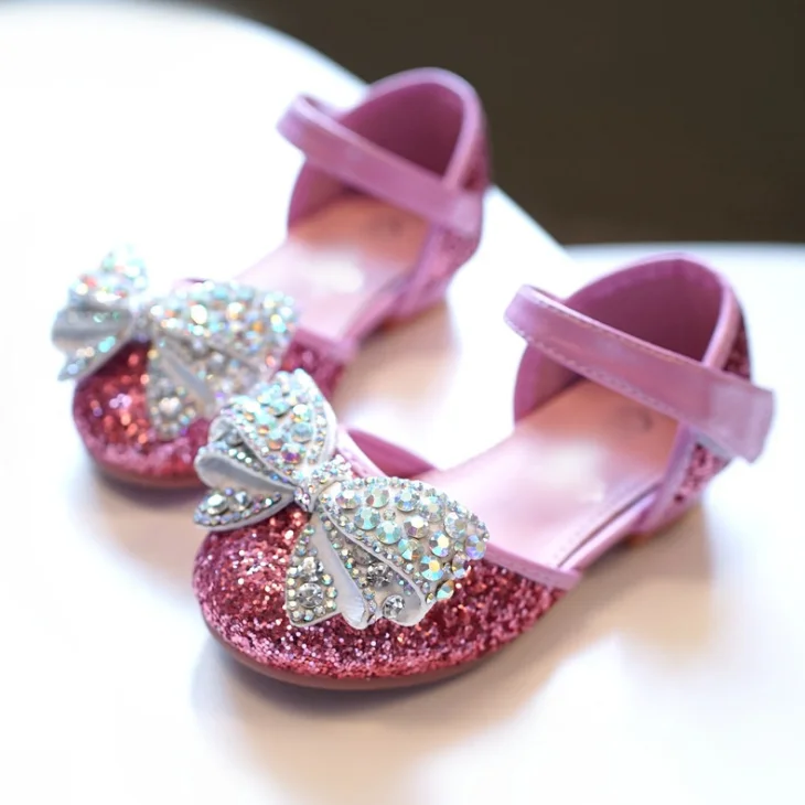 
YY10228S Fashion rhinestone bowknot design girls dress shoes kids rhinestone dance shoes 
