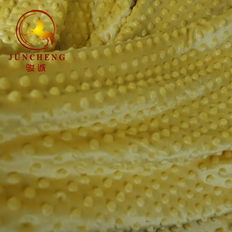 wholesale Super soft 100% polyester Baby Cuddle Minky Dot Plush Fabric