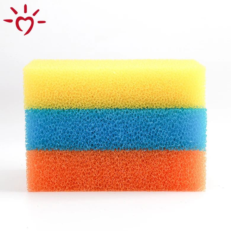 Colorful green kitchen dish scrubber sponge scouring pad scrub sponge