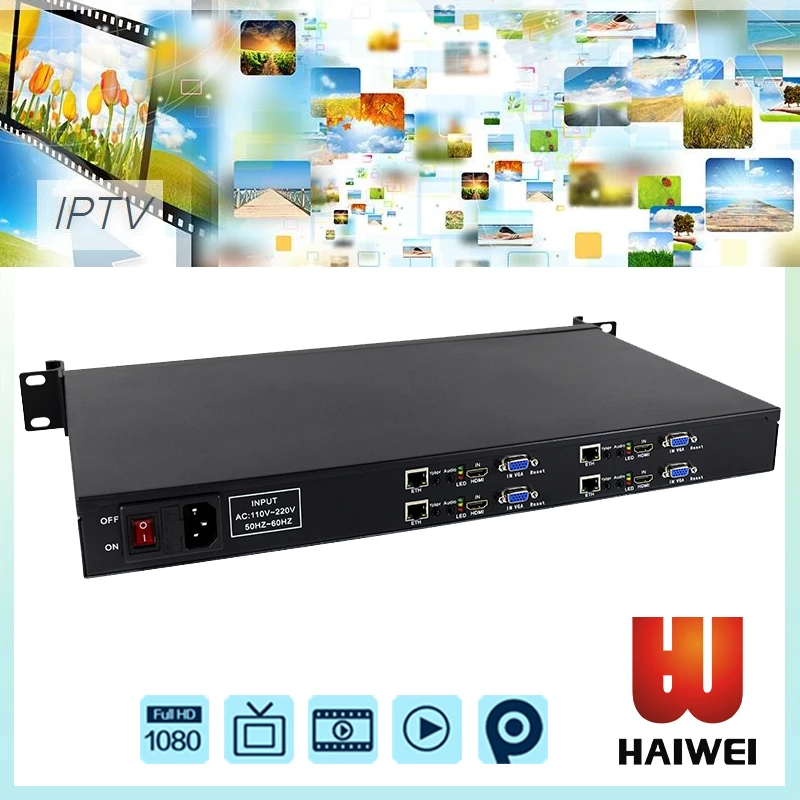 H3214 гостеприимство IPTV системы оборудования аппаратный кодировщик Тв ОТТ VOD/Решение IPTV Потоковым Энкодером MultiCast/Unica