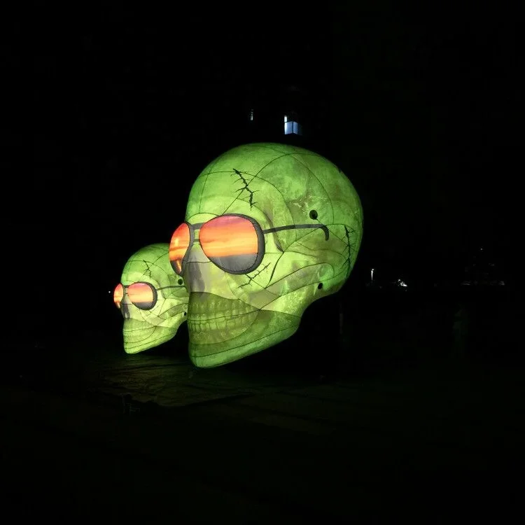 LED Inflatable skulls with lights inflatable lights for Halloween Event decoration
