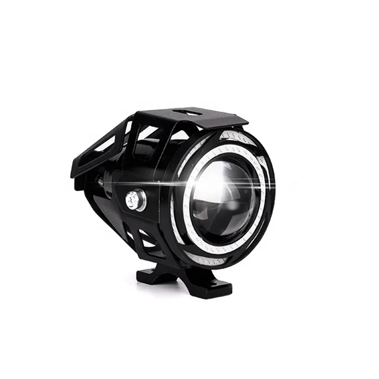 
Zhongshan 12v led aluminum waterproof head lamp angel eye flashing u7 led motorcycle headlight 