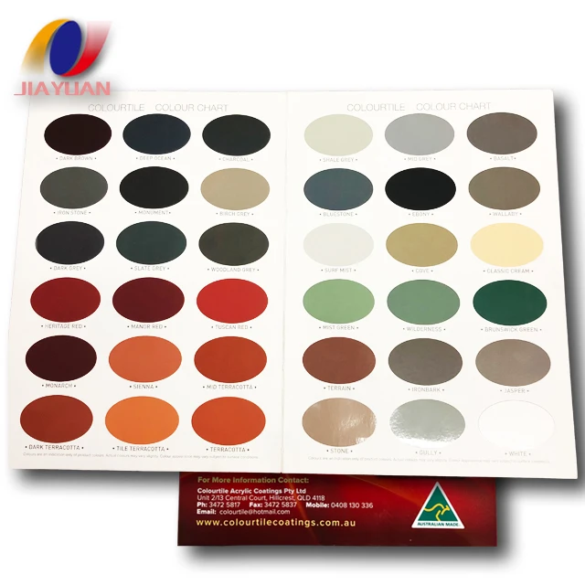 Custom print full color offset printed paint colour chart printing