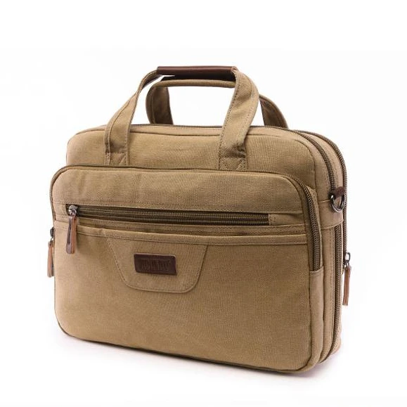 6052 многослойная большая сумка через плечо на молнии для мужчин сумка-мессенджер Холщовая Сумка-слинг портфель сумки ноутбука