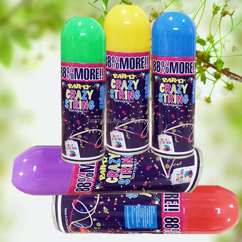 Colorful Silly String Spray Party Crazy String colorful ribbon