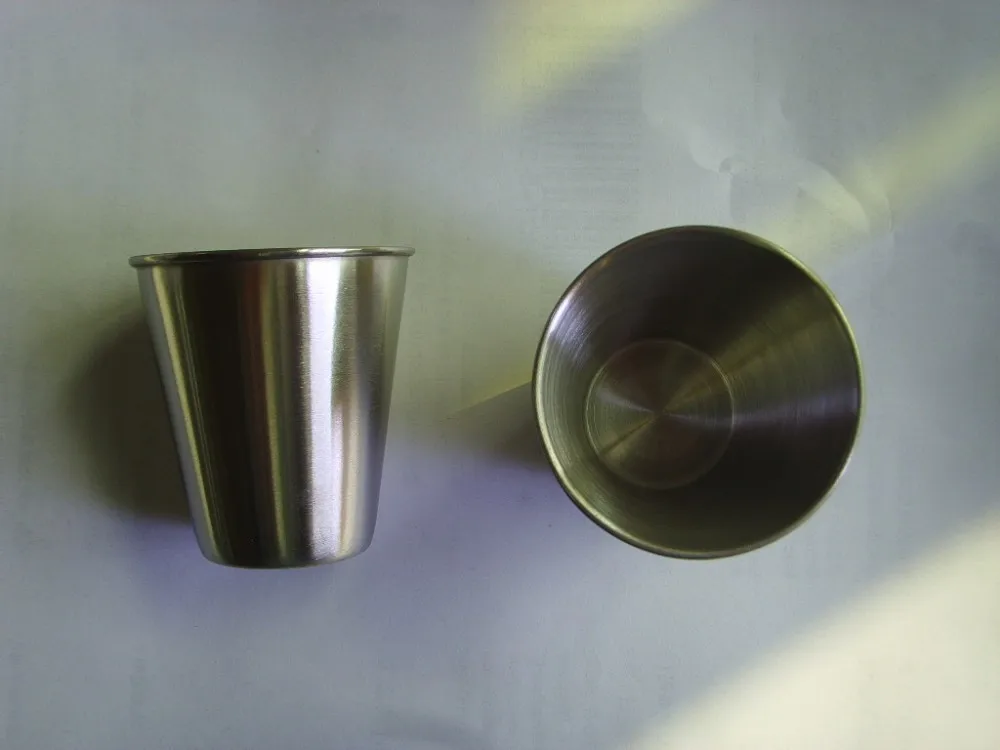 rounded edge 2oz stainless steel wine cup shot glass