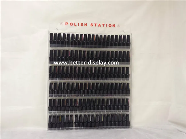 wholesale acrylic wall mounted nail polish display rack