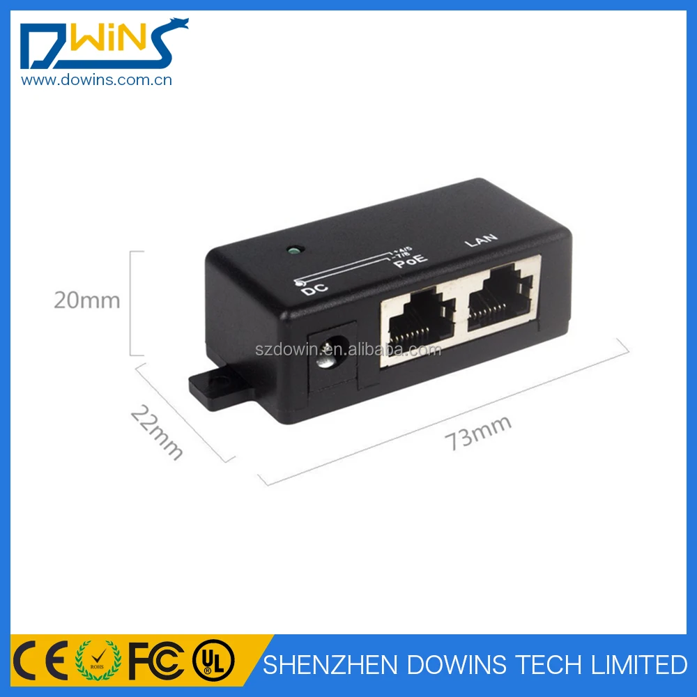 Сетевая коммутационная панель PoE RJ45 для камеры видеонаблюдения, 1 порт