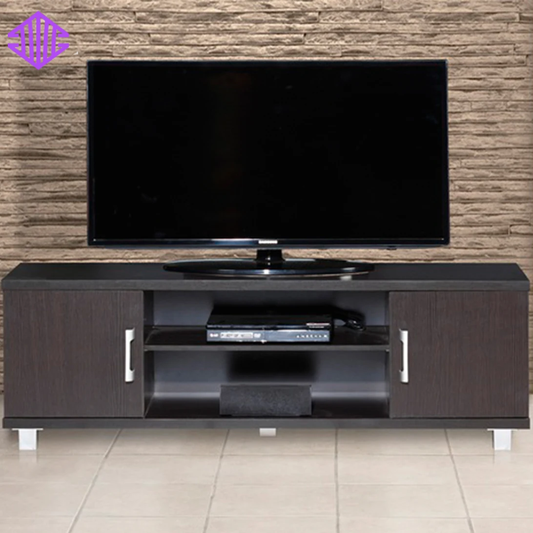 Home furnitures modern design lacquer white and black color wooden TV cabinet made in Foshan factory