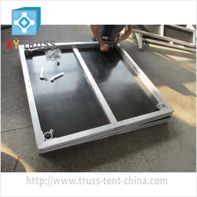XY portable dj dome portable catwalk aluminum out door stage with straus for sale