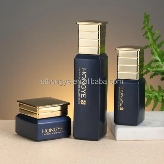 
fashion design cosmetic glass bottle, cream jar ,serum bottle 