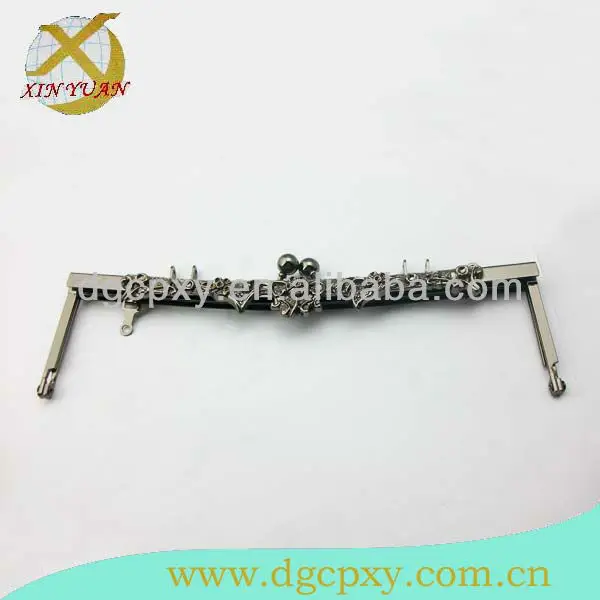 21*5.8cm Nickel Metal Handbags Frame Handbag Accessories Hardware