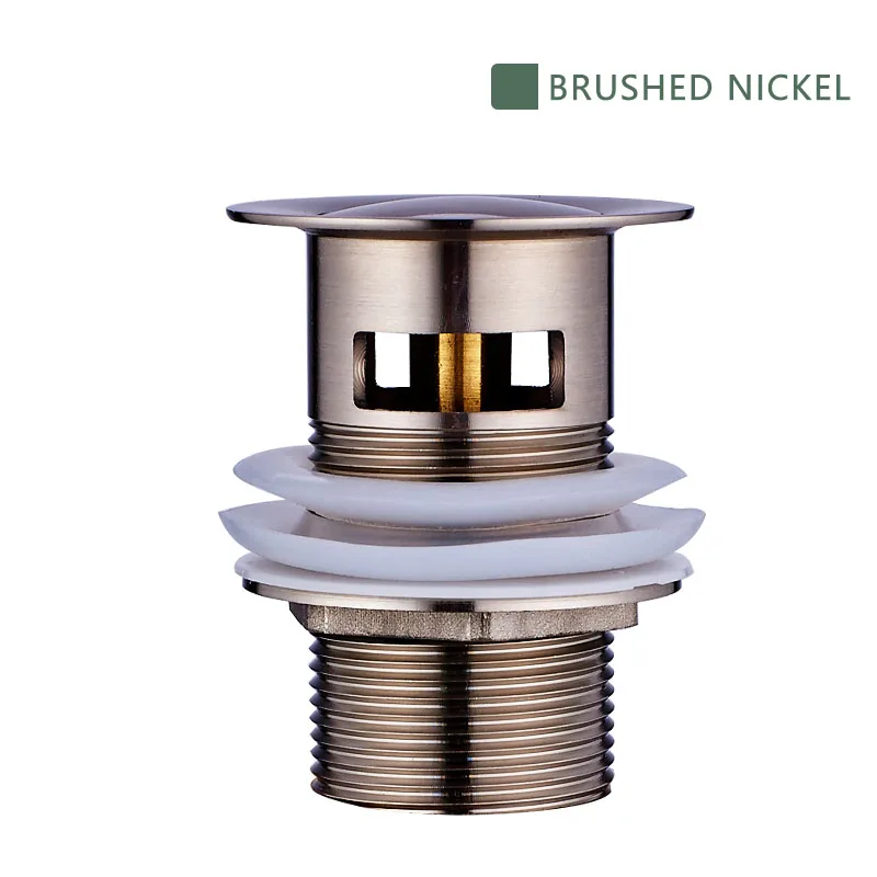 Stainless Steel Push Down Pop up Floor Drain Bathroom Basin Pop up Waster Sink Drain