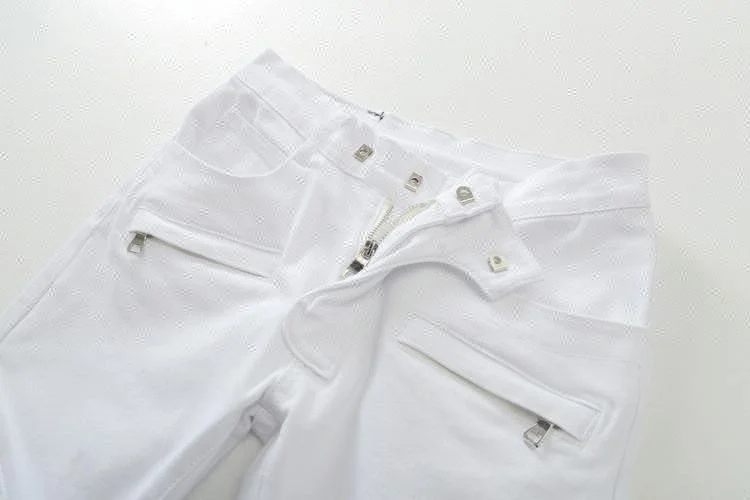 Royal wolf denim jeans manufacturer european style denim white biker jeans men italy jeans