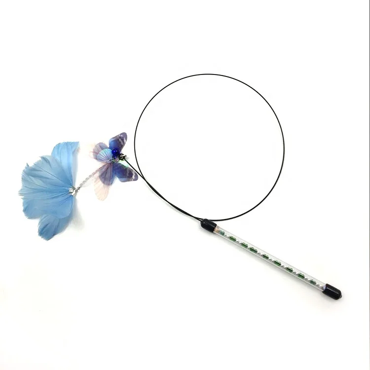 
Economical Custom Design Plastic Plole Feather Toys Cheap Cat Toys Teaser 