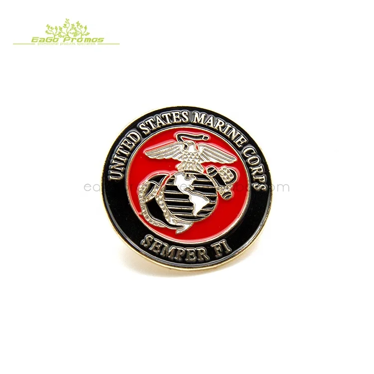 2023 shanghai eago promos free sample mini order branded logo embossed hard/soft enamel metal badge with epoxy