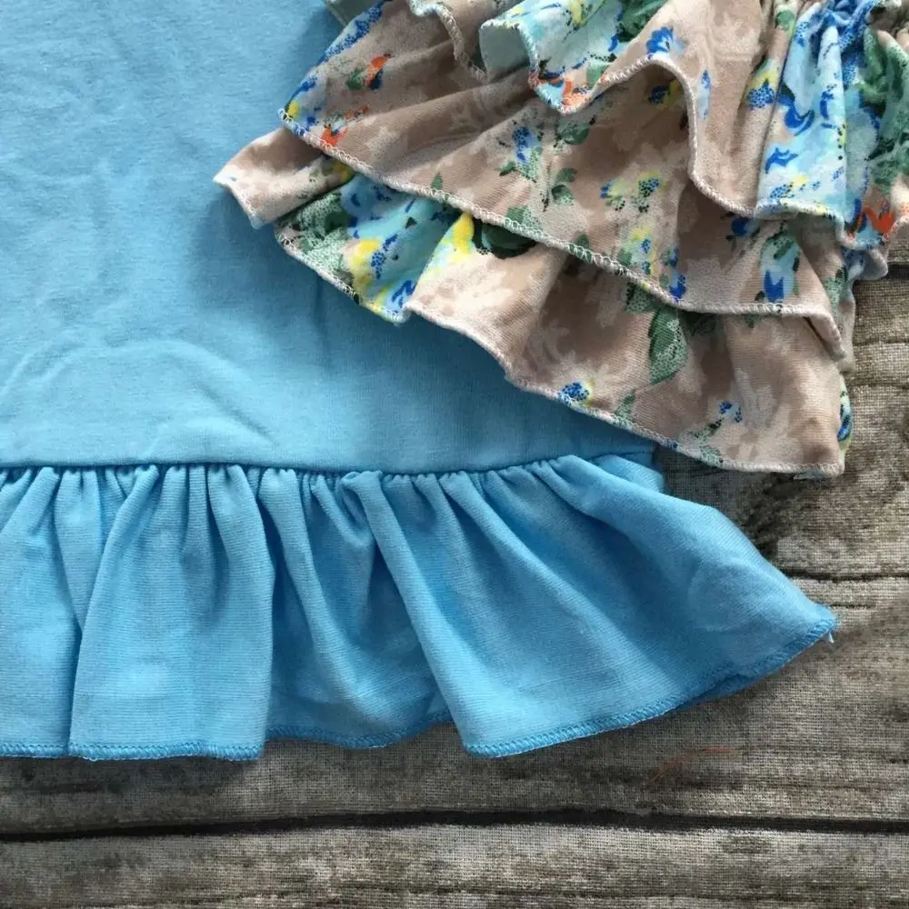 girls children summer  outfit  shorts clothing baby girl clothes floral clothes with hairbow