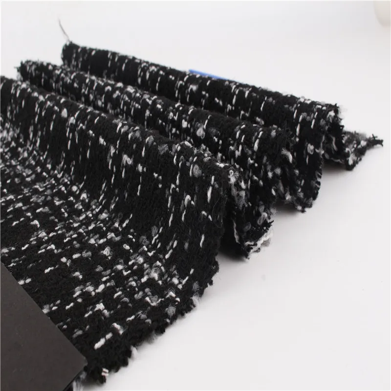 
Direct Manufacturer Black wool tweed fabric double faced tweed wool fabric 