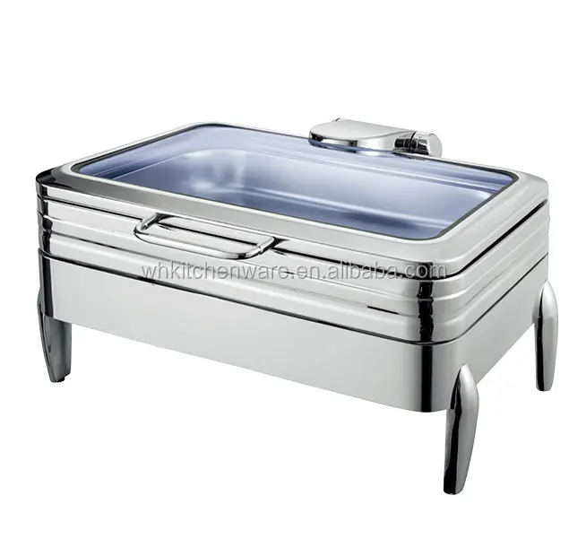 Hydraulic deluxe glass chafing dish