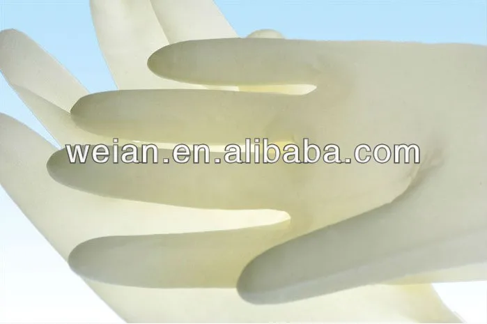 
disposable sterile powder free ruber surgical gloves 
