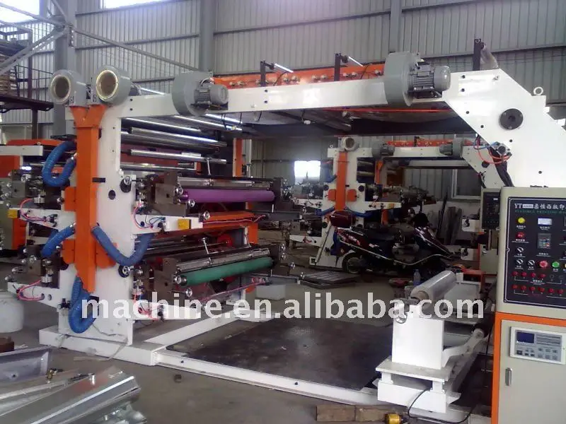 2022 zhuxin brand high speed 4 color flexo printing machine