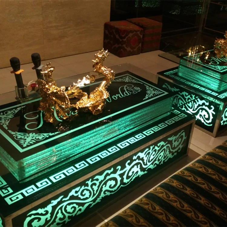 Indoor led light up glow cubes bar tables room furniture