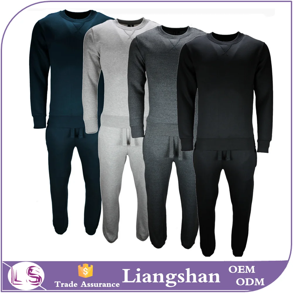 
OEM Mens Tracksuit Fleece Jogging Top Bottoms Trousers Joggers Crew Neck Set tracksuits for men 
