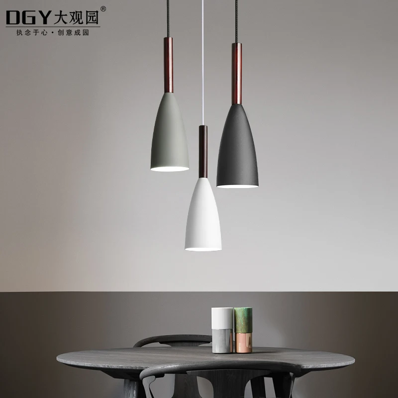 
Black Grey European Nordic Loft Hanging Modern Industrial Lighting Iron Vintage Pendant Lamp 