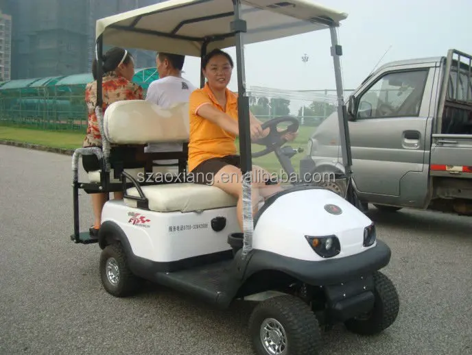 cheap two person electric golf cart for sale with golf bag holder
