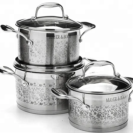 Guangdong Chaozhou Stainless steel kitchen ware kitchen custom cooking nonstick enamel cast iron cookware sets