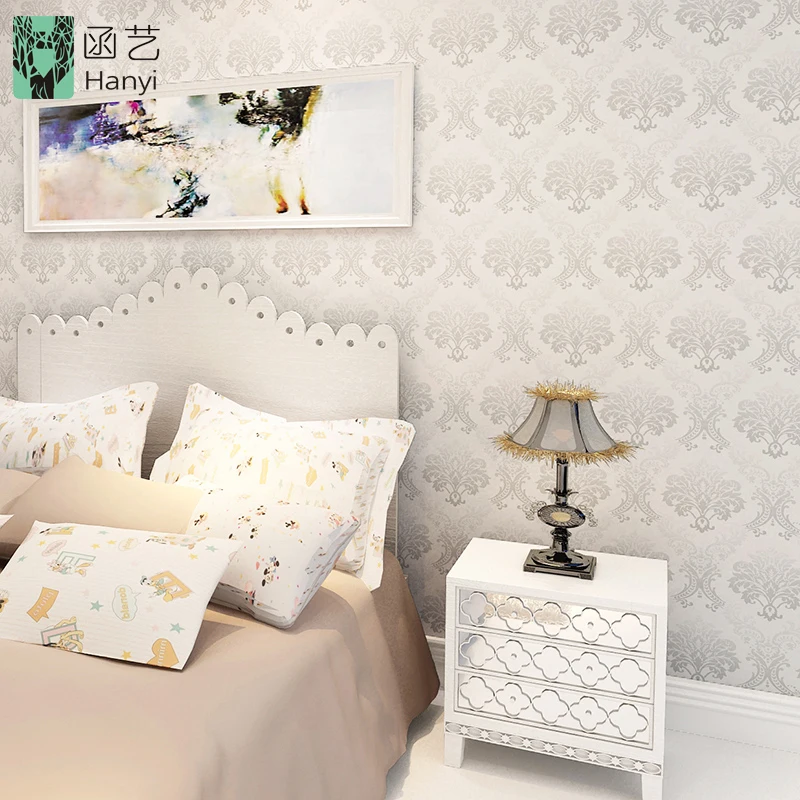 European luxury wall paper designs for interior home decoration damask wallpaper