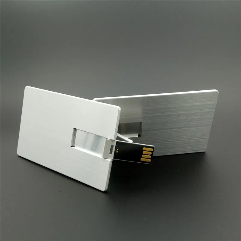 Metal Credit Card USB Flash Drive 32G Pendrive 64G USB Stick 16G 8G Flash Drive Memory Stick Bank Card Pen Drive